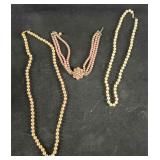 Pearl Necklace Synthetic Pearl Necklace Lot