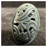 Beau Sterling Silver Floral Fine Ring Size 8 Adjus