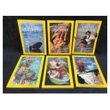 6 Mixed National Geographic Magazines