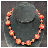 Venetian Murano Lamp Work Art Glass Fiorato Bead F