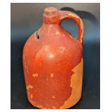 Antique Redware Jug Coin Still Bank
