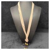 Murano Venetian Lamp Work Glass Bead Black Floral