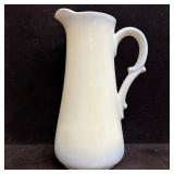 Vintage White Glazed Blue Hue Accent Ceramic Pitch