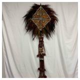 Handmade Tribal Ceremony Fabric Coin Button Shells