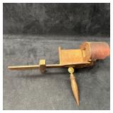 Antique Wooden Stereoscope Viewer with Brass Hardw