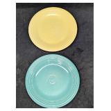 2 Fiestaware Bistro Deep Dinner Plates Sea Mist Su