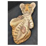 Sandra Brue Sandicast Tiger Cub Sculpture With Gla