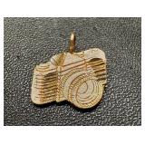 14K Gold Camera Pendant
