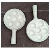 2 Cordon Bleu BIA Escargot Plates With 6 Wells