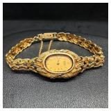 Ornate 14k Gold Ladies Seiko Quartz Watch