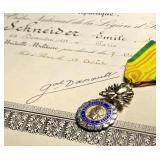 Mï¿½daille Militaire 3rd Republic With Certificate