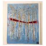 Signed Original Abstract Mixed Media Painting On C