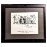 Framed Engraving President Home Stetson University