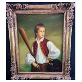 Charles Collyer With Cricket Bat by Francis Cotes