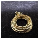 Trifari 24" Gold Tone Necklace Interlocking Link C