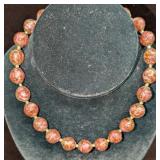 Vintage Italian Murano Art Glass Bead Necklace FF