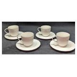 4 Gibson Designs Miranda China Cups & Saucers