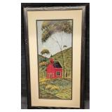 Framed Warren Kimble Red School House Print