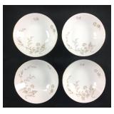 Four Johann Haviland Germany Dessert Porcelain Bow