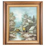 Oil Painting On Canvas Wyman Winter Painting