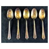 Set of (5) Victor Co. Silver Plate Spoons