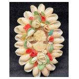 Vintage Hand Painted Cameo Shell Brooch