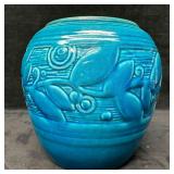 Cowan Pottery Egyptian Blue Vase Paul Bogatay Desi