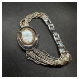 Sterling Silver Milti-Strand Bracelet Watch