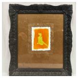 Black Frame Mixed Media Sunlit Repose Minimalist S