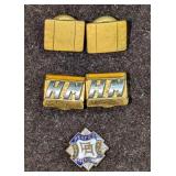 Vintage Kum-A-Part Cufflinks & Enamel Pin