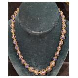 Vintage Italian Murano Cobalt And Gold Color Art G