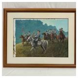 Dick Richardson The Gray Riders Framed Art Print O