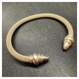 Sterling Mesh Link Adjustable Cuff Bracelet B