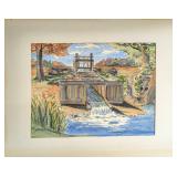 Vintage Mabel Burr Watercolor On Paper