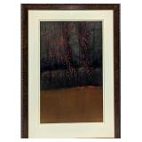 Framed George Shipperley Original Oil Pastel On Pa