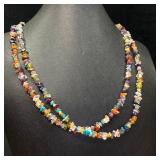 Sterling Silver Multi-Stone Necklace