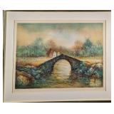JB LE Antonio Rivera The Little Bridge Lithograph