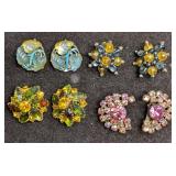 Vintage Star And Unmarked Glass Rhinestone AB Crys