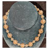 Vintage Italian Aventurine Venetian Glass Necklace