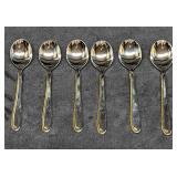 6 Retired Mikasa Estasi Stainless Teaspoons