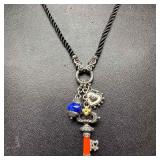 Barbara Bixby Carnelian Lapis 18K Gold Sterling Si