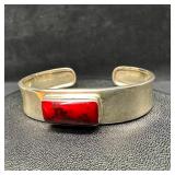 Sterling Enamel Adjustable Cuff Bracelet