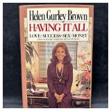 Having It All Helen Gurley Brown Signed Love Succe