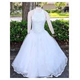 Wedding Dress White Beaded Wedding Dress