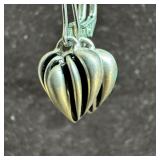 Heart Shaped Sterling Silver Black Enamel ESPO Sig