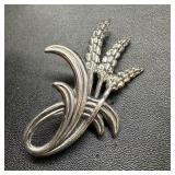 Danecraft Sterling Wheat Brooch