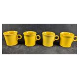 4 Yellow Sunflower HLC Fiesta Mugs