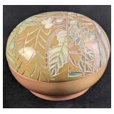 Vintage Chinese Etched Ceramic Bowl With Lid