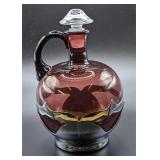 Vintage Farber Bros. Amethyst Chrome Decanter JB
