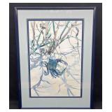 Original Crab Watercolor By American Artist Sylvia